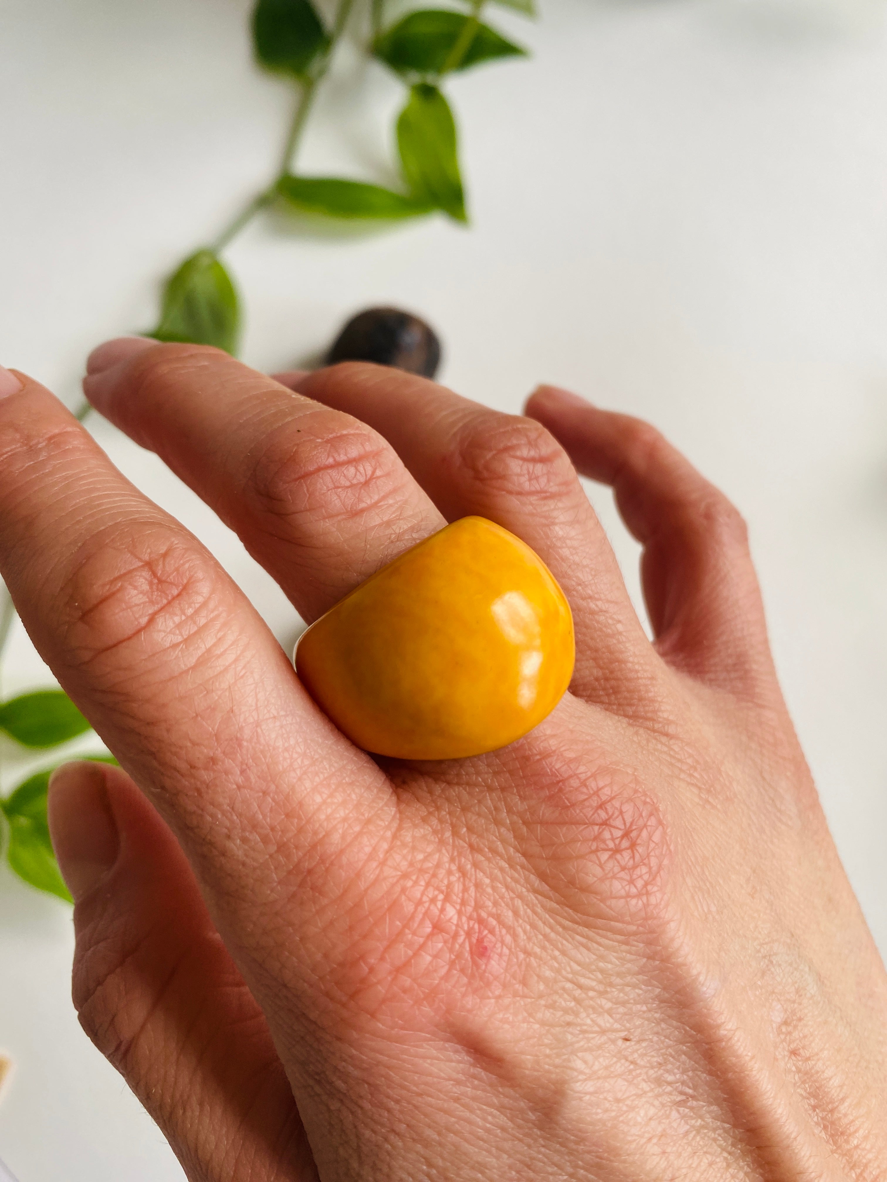Yellow Tagua Ring
